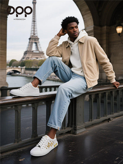 OPP men's shoes spring 2026 new niche design sense original and versatile casual sports light luxury low-top board shoes for men