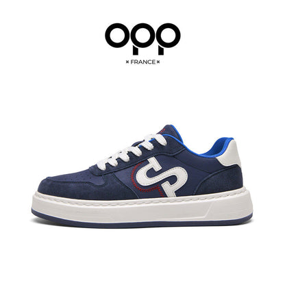 OPP men's shoes spring 2026 new low-top versatile leather sports soft sole light luxury niche casual trend board shoes