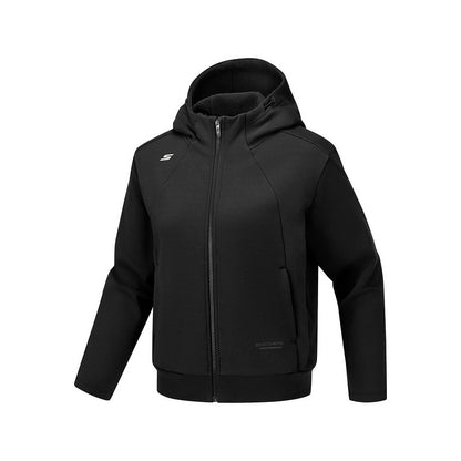 Skechers Women's Hoodie Winter New Fleece Loose Casual Knitted Sports Jacket P425W044-0018