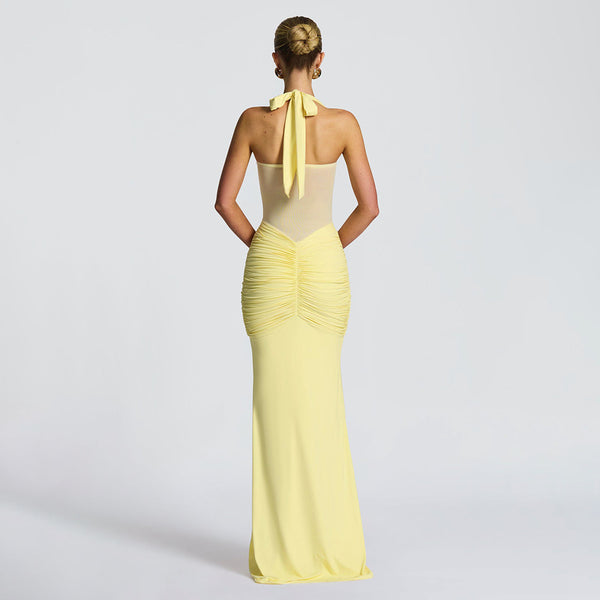 Cross-border wholesale European and American clothing, new mesh splicing, temperament, fishtail streamer dress, skirt, repair, buttocks, dress, women