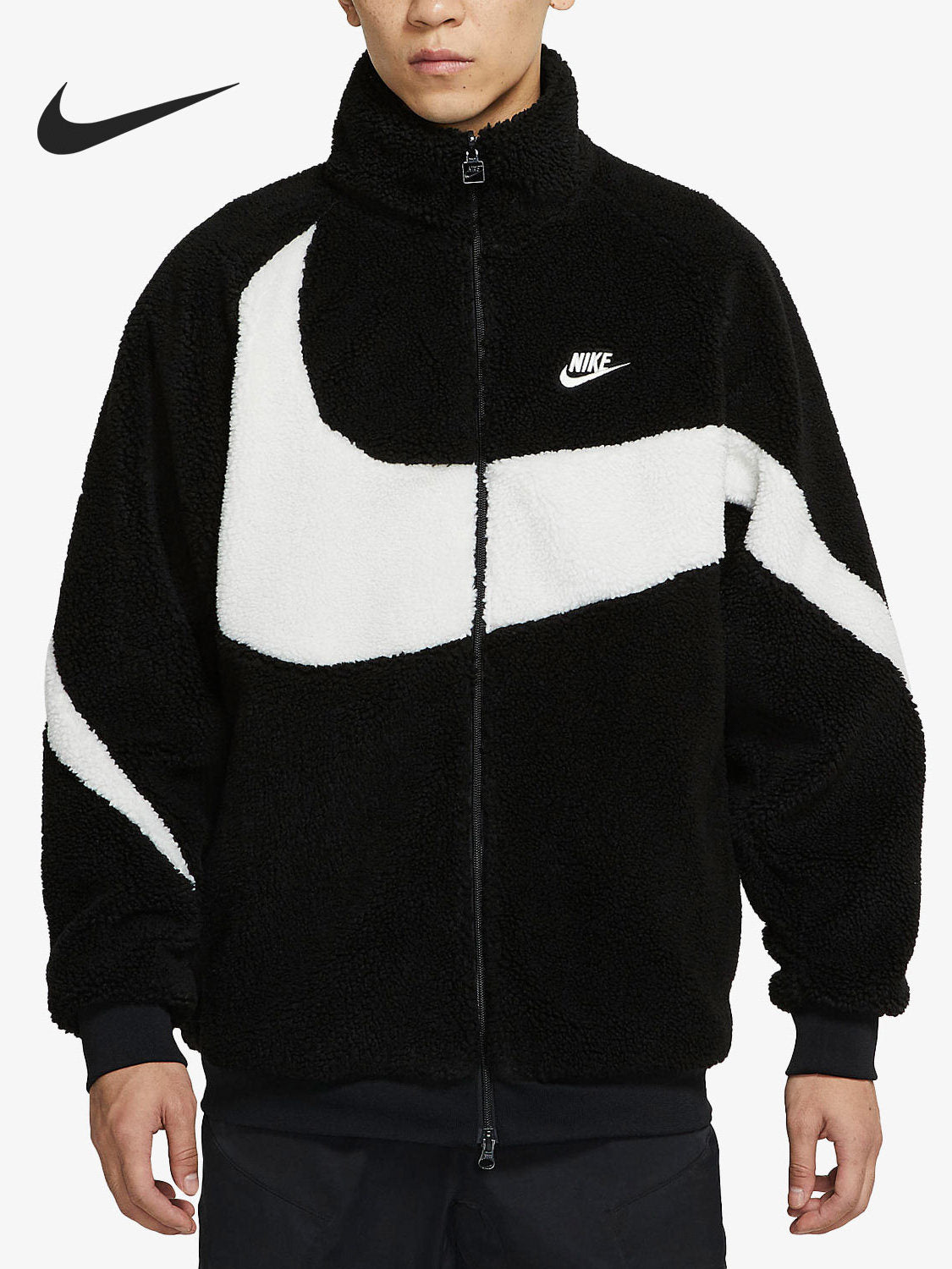 Nike/Nike Official Authentic Winter Big Logo Polar Fleece Men's Thermal Jacket BQ6546-011