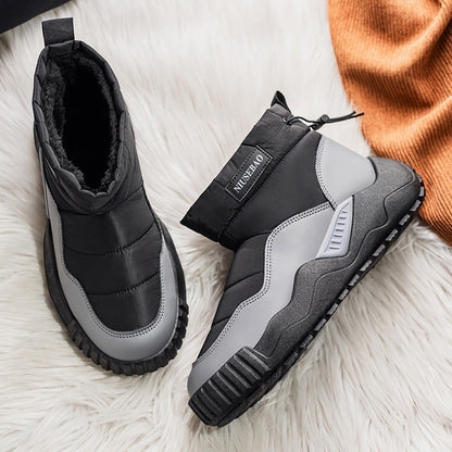 2025 Autumn/Winter New Snow Boots Men's Warm Casual Cotton Boots, Outdoor Fashion Mid-Top Warm Everyday Men's Shoes