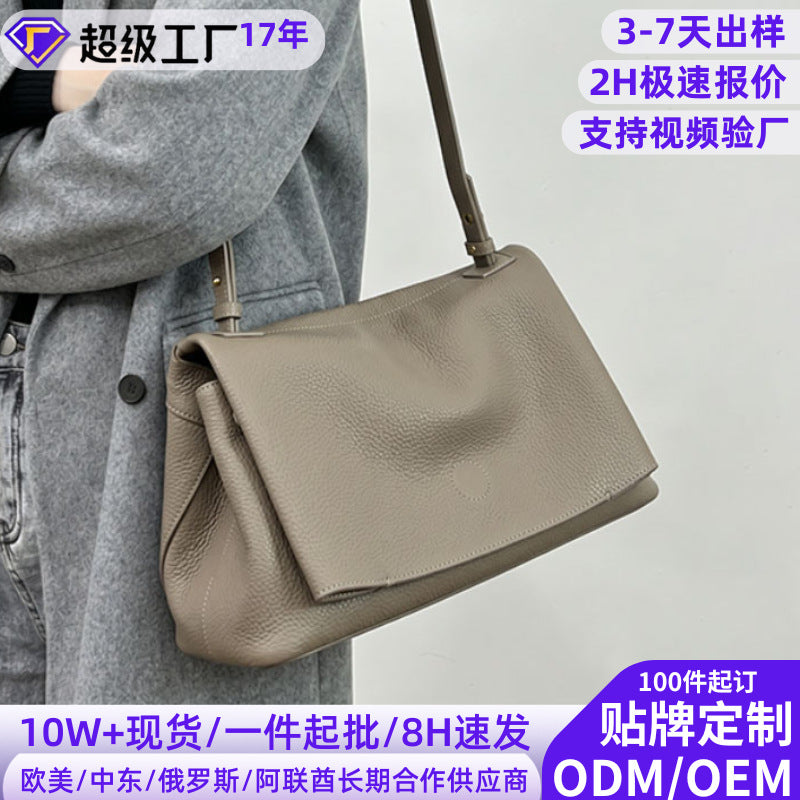 Internacional couro de primeira camada togo couro Bolsa de ombro Amazon Novo modelo fashion Bolsa textura de couro granulado couro genuíno Bolsa tote feminina atacado