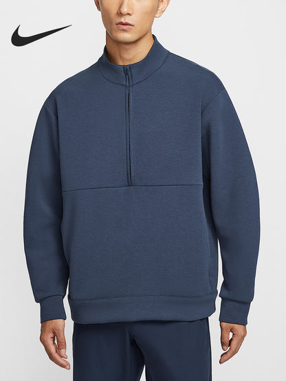 Nike official genuine spring and autumn men's half-zipper simple retro long-sleeved sweatshirt HQ6954-451