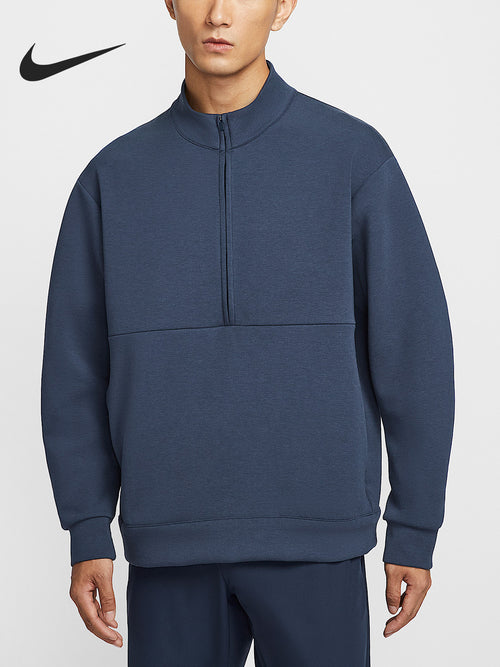 Nike official genuine spring and autumn men's half-zipper simple retro long-sleeved sweatshirt HQ6954-451