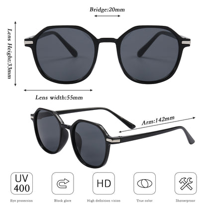 Fashionable retro sunglasses 2025 new full-frame round frame with rice stud sunglasses, women's versatile outfit street style sunglasses