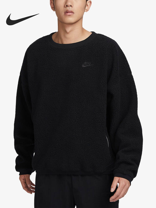 Nike official genuine new men's crew neck zipper pocket sweatshirt pullover FB8379-010