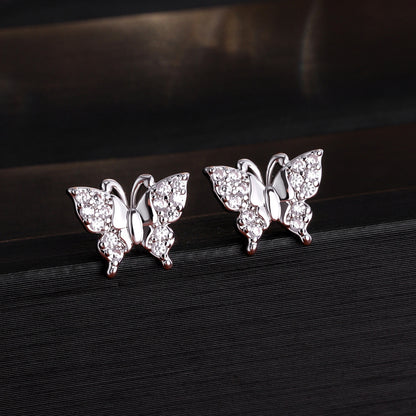 RAKOL Amazon Jewelry Set Copper Inlaid Zircon Rabbit Two-Piece Set Necklace Studs Amazon Classic Accessories for Women