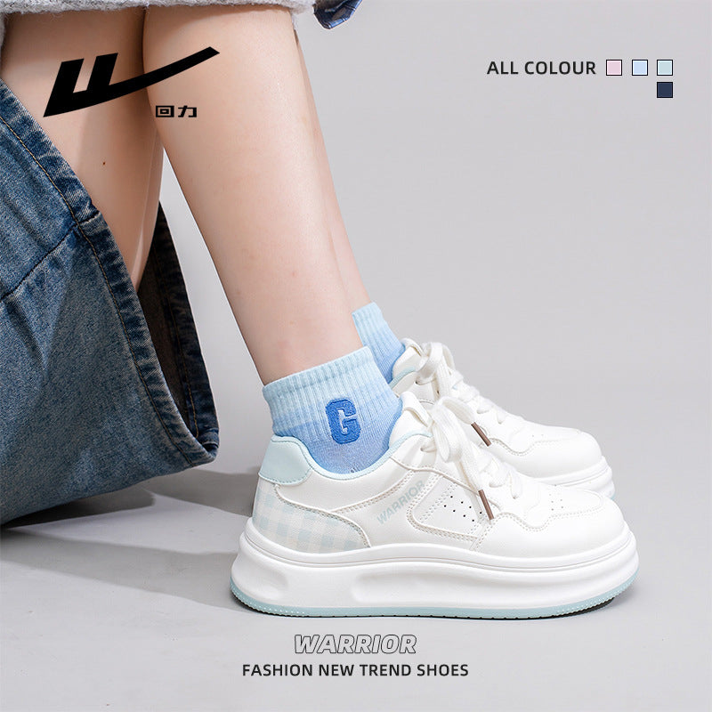 Huili new platform fashion board shoes small fresh casual high-value white shoes versatile solid color preppy style women's shoes