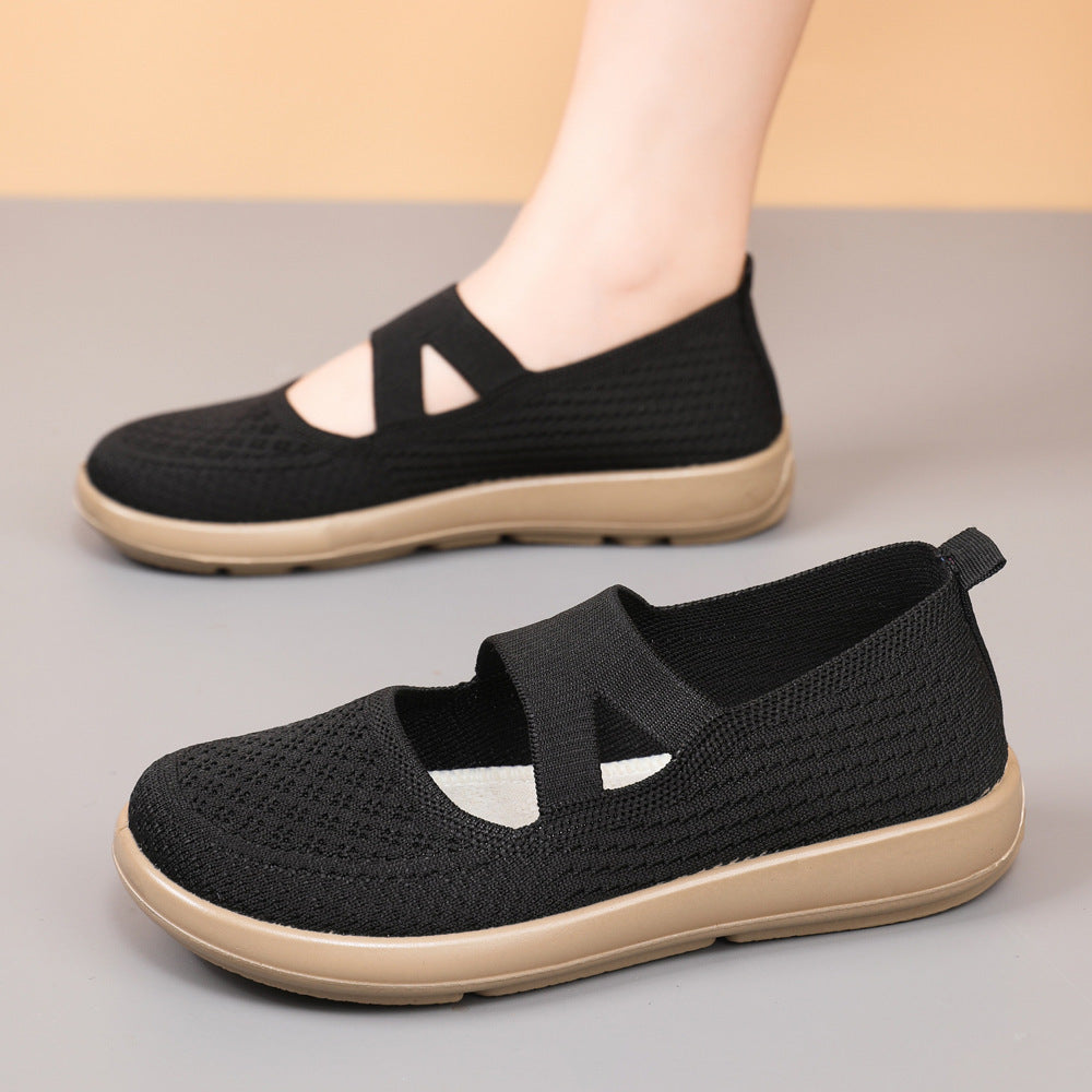 Old Beijing cloth shoes, women's versatile mother shoes, middle-aged and elderly soft soles, lightweight casual women's single shoes, cross-border wholesale