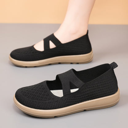Old Beijing cloth shoes, women's versatile mother shoes, middle-aged and elderly soft soles, lightweight casual women's single shoes, cross-border wholesale