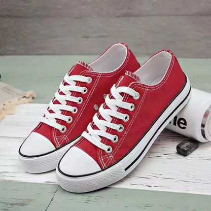 Sapatos clássicos de lona de skate feminino 2025 nova versão coreana ulzzang sapatos de prancha versátil sapatos de pano de estudante em sapatos da moda