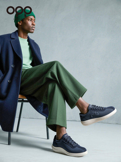 OPP men's shoes spring lightweight low-top versatile white shoes men's outdoor sports running comfortable leather casual shoes