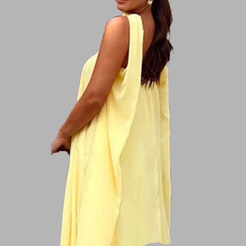 2026 spring new Amazon European and American cross-border temperament women's collage breast wrap sexy party dress company