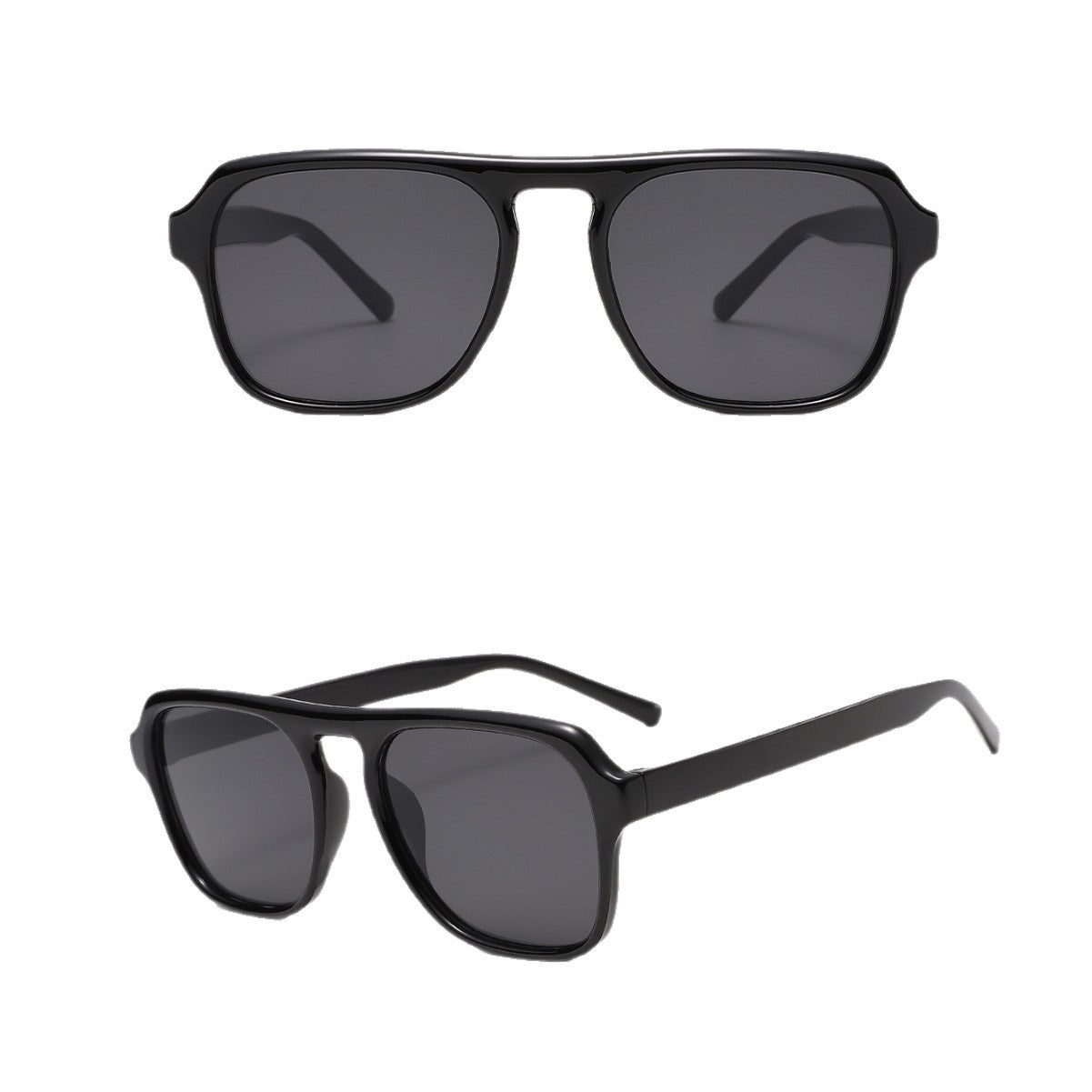 Personalized large-frame sunglasses for men, European and American trendy fashionable square frame sunglasses, sunscreen sunglasses for women, UV protection