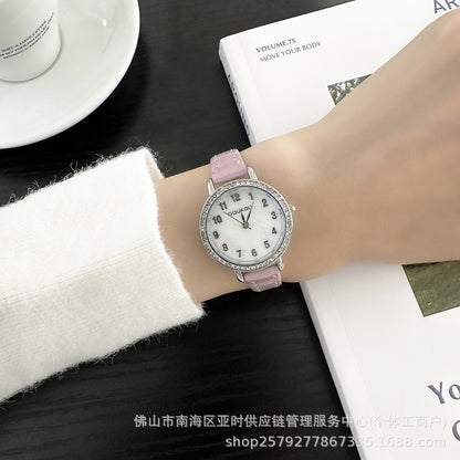 DOUKOU Hot Item Starry Pearl Belt Watch for Women, Students, Simple Commuting Women's Watch, Cross-border Quartz Watch Source