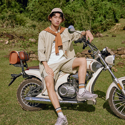 PONY 25 spring new men's outdoor detachable breathable loose long sleeve shirt 251M2FS01