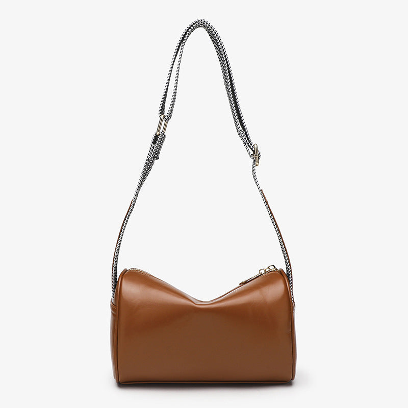 Cross-border bag women's Korean version of fashion mobile phone bag foreign style small bag soft leather shoulder bag women's versatile mini cylinder