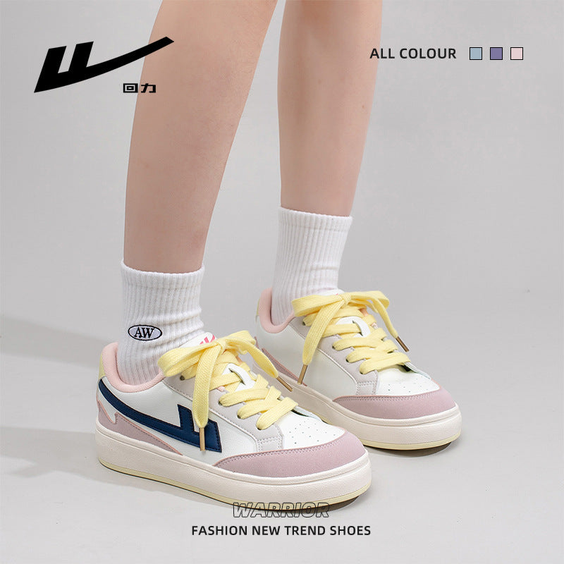 Pull-back dopamine splicing, contrasting platform shoes, cross-strap design low-top shoes, new versatile casual shoes