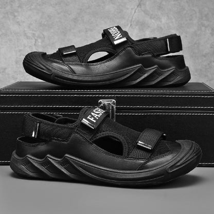 Men's Sandals Soft Sole, 2026 Summer New Rome Vacation Casual Beach Shoes, Clog Shoes, Breathable Closed-Toe Sandals