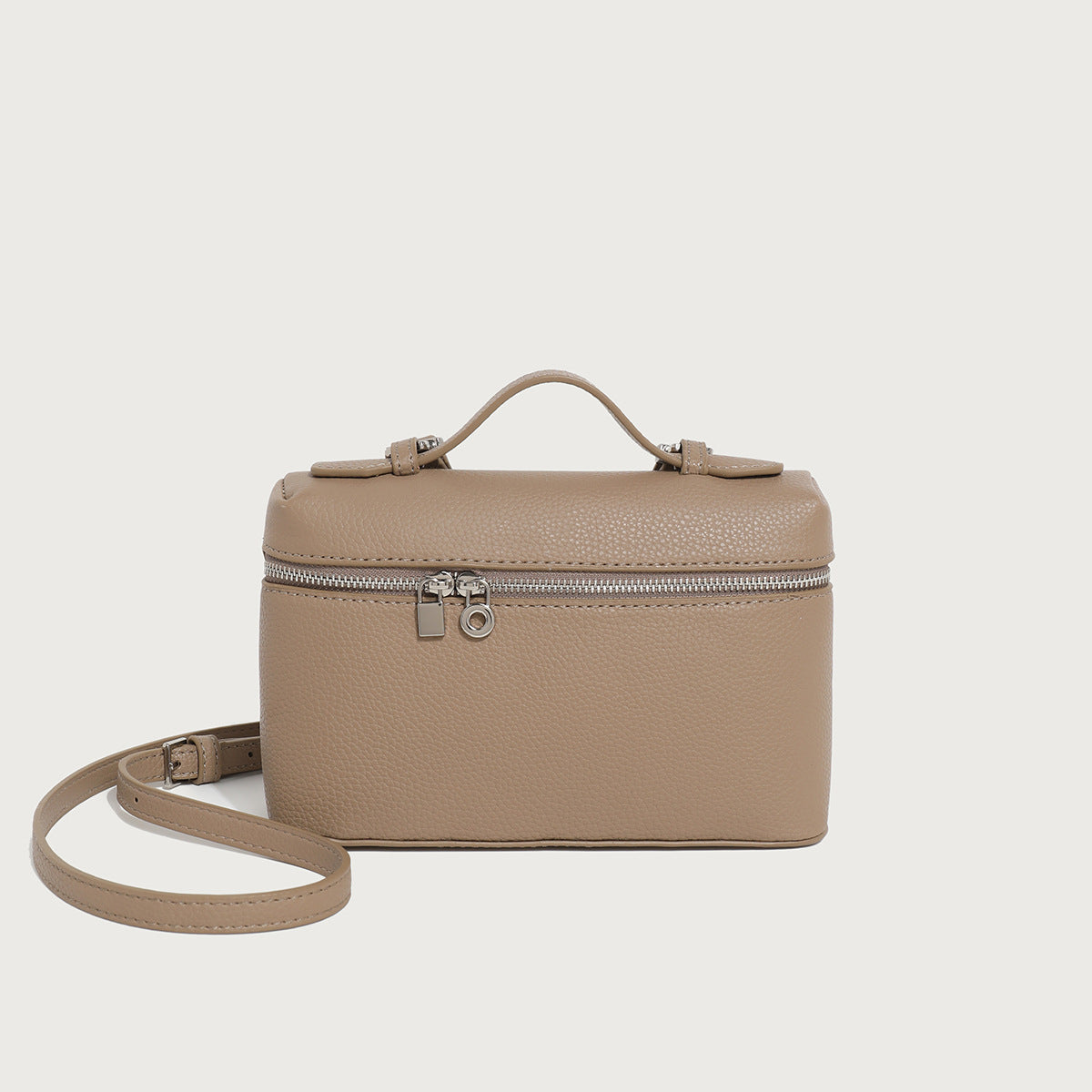 Cross-border small bag women's bag 2024 new trend double zipper handbag makeup bag shoulder crossbody bag wholesale