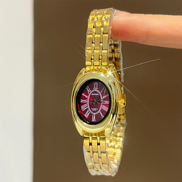 Cross-border foreign trade pre-owned watches for women, gold steel strap watches, wholesale, exquisite vintage hot-selling quartz watches for women - view 2 | Ciaura