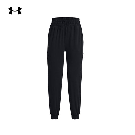 Calça de treino de senhora UA Under Armour Meridian, modelo corset, para corrida e uso casual (código 1382524-001).