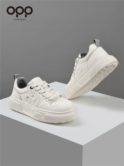 OPP men's shoes spring men's sports casual thick-soled heightening white shoes fashionable and versatile low-top high-end board shoes