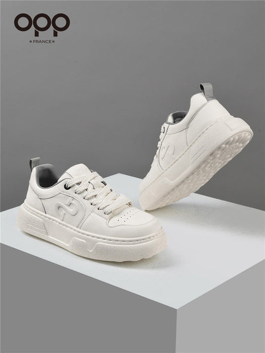 OPP men's shoes spring men's sports casual thick-soled heightening white shoes fashionable and versatile low-top high-end board shoes