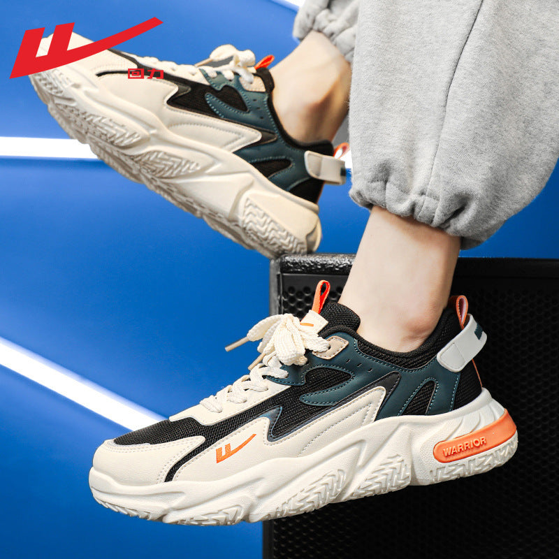Pullback Korean trendy cool men's shoes retro soft-soled casual shoes mesh lace-up sports shoes daily commuting dad shoes