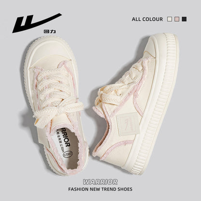 Pull-back raw edge board shoes creative spring and autumn platform beggar shoes Hong Kong style practical lace-up casual women's shoes thick sole casual