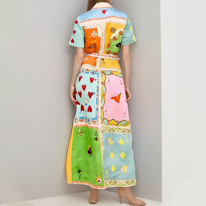 2026 spring-spring new cross-border Amazon pure fashion, elegant and dignified temperament, slim and slim printed dresssuit