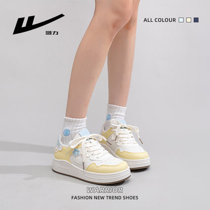 Huili New Sea Salt Fashion Board Shoes Sweet Kitten Casual Shoes Versatile Color Blocked Lace Comfortable Platform Shoes Wholesale