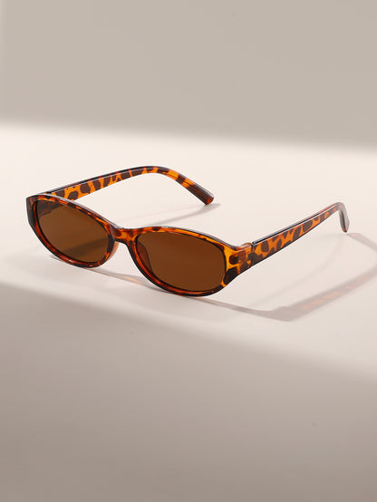 Oval frame sunglasses for women, gyu girls, Y2K trendy cross-border new sunglasses, face-flattering, small driving vacation sunglasses