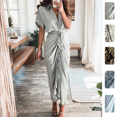 2026 spring new cross-border European beauty fashion temperament design sensible irregular dress women