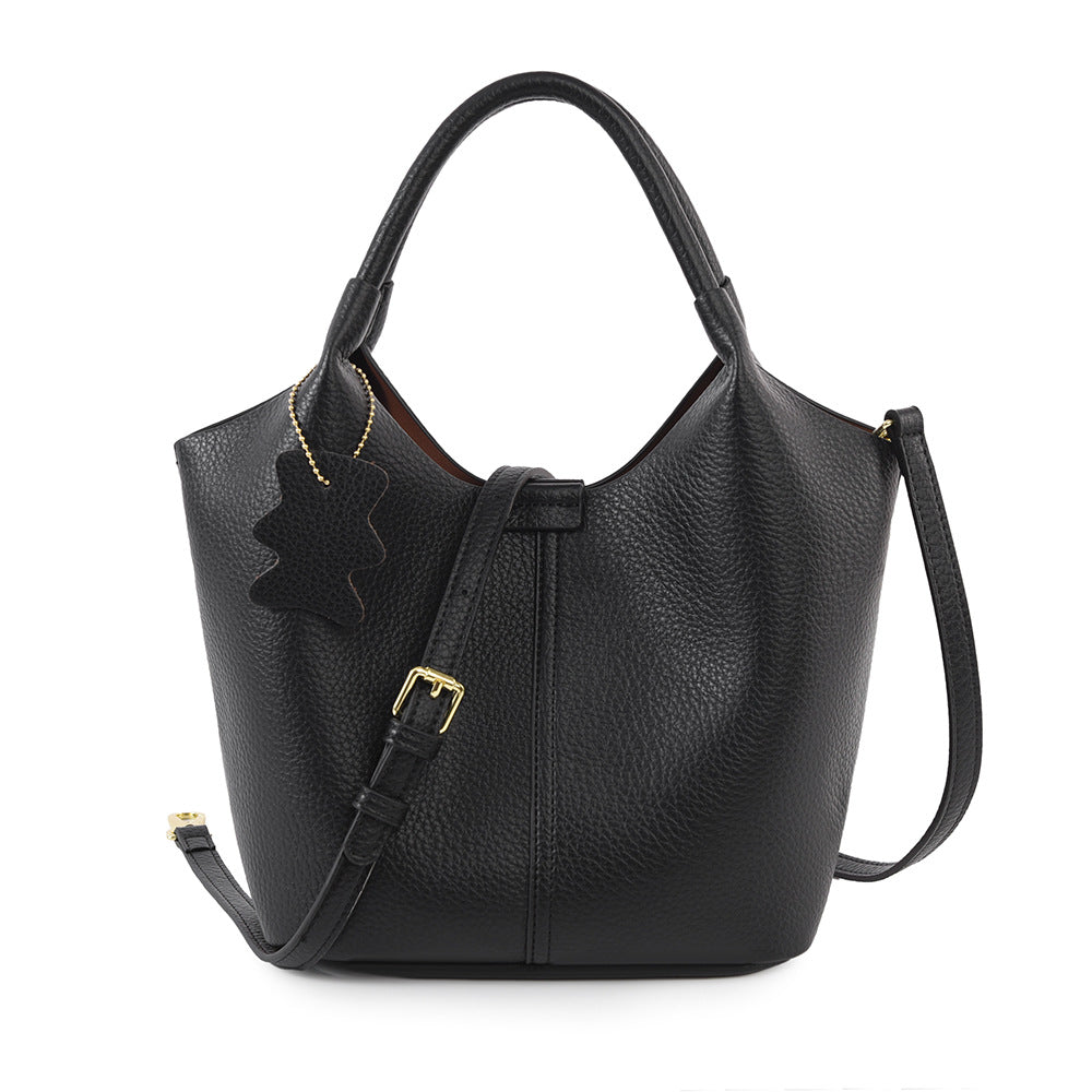Cross-border bucket bag classic minimalist women's handbag, large capacity commuter bag, fashionable versatile handbag, women's crossbody bag