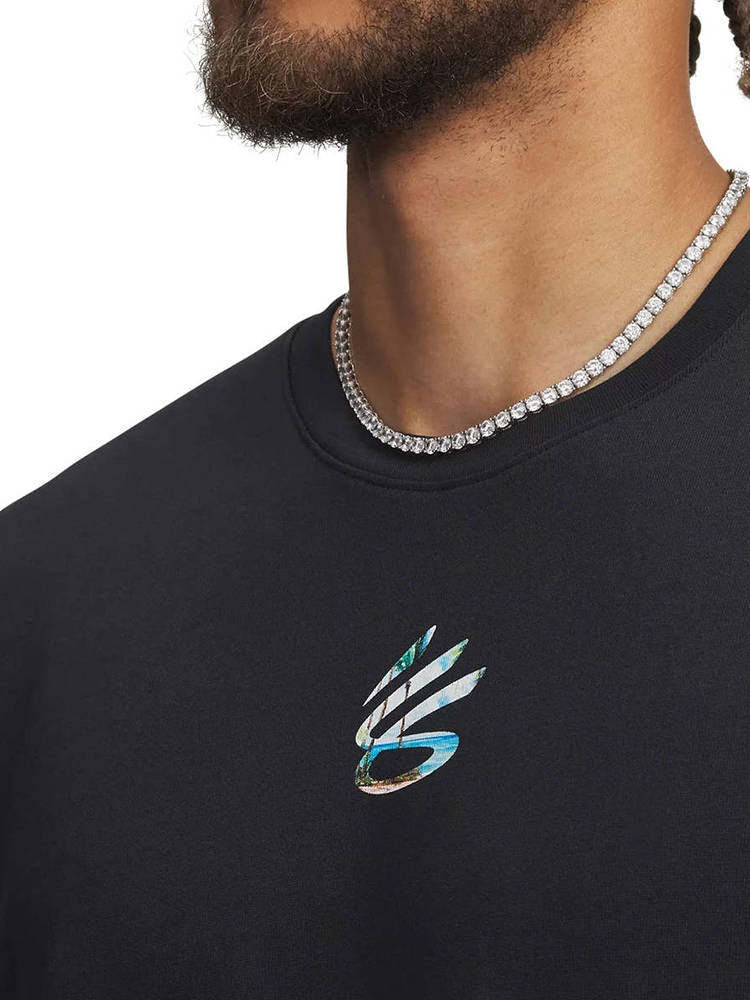 Under Armour UA Curry brand Asian line men's loose basketball sports short sleeve T-shirt 6012970-001