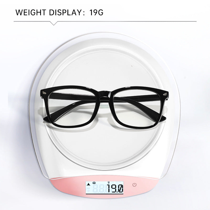 Classic transparent blue light blocking glasses frame, square and round frame, bare-faced flat light glasses, face-fixing students, myopia glasses frames make the face look smaller