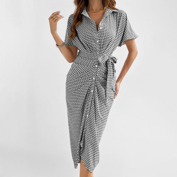 2025 Amazon Spring New European and American Cross-border Women's Fashion Elegant Strappy V-Neck Simple Dress
