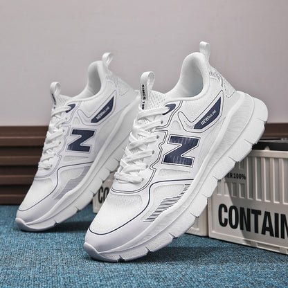 Primavera e outono New Balance Cool Running Men's Shoes Thick Sole Shock-Absorbing Running Shoes Casual Couple Trend Versatile Sports Shoes Atacado