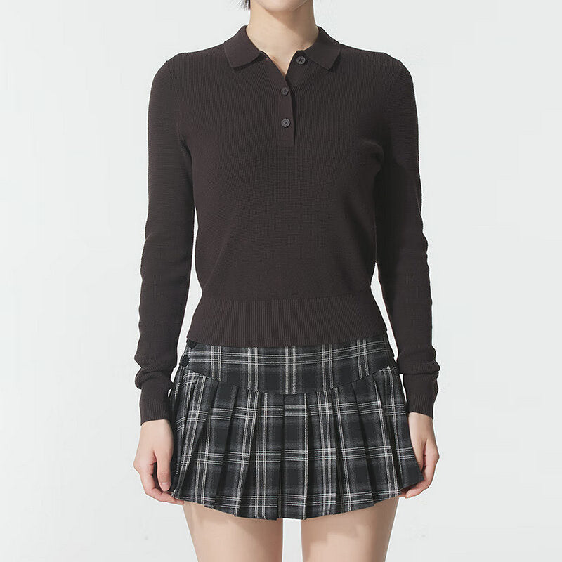 Under Armour UA fall and winter women's golf sports breathable casual polo knit long sleeve 6005630-246