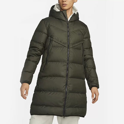 NIKE men's winter mid-length hooded thermal jacket jacket casual down jacket DV1134-355-010