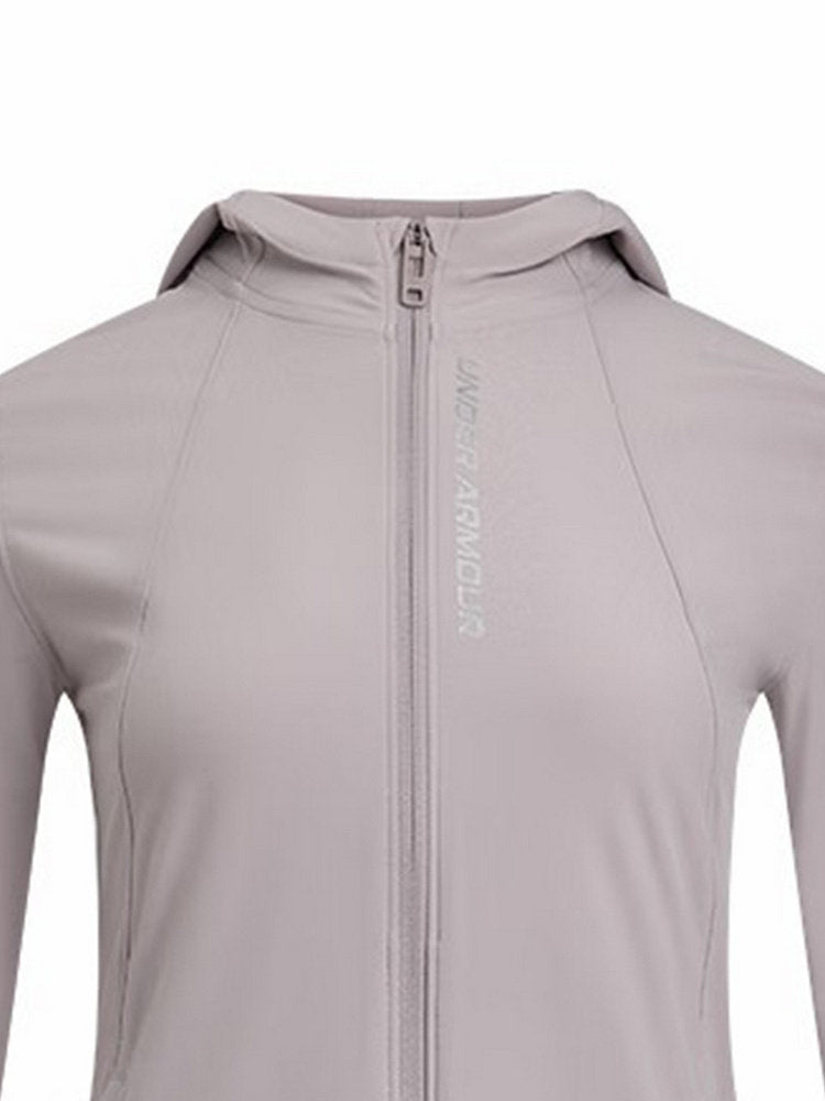 UA Under Armour Spring/Summer Women's Out The Storm Running Fitness Hooded Woven Jacket 1377043-009