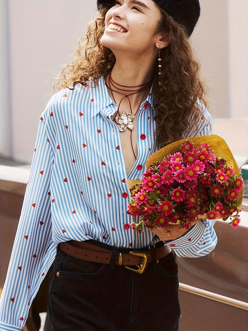 Cross-border European and American plus-size full-print prints, various pattern options, long-sleeve loose casual tops plus size interchange