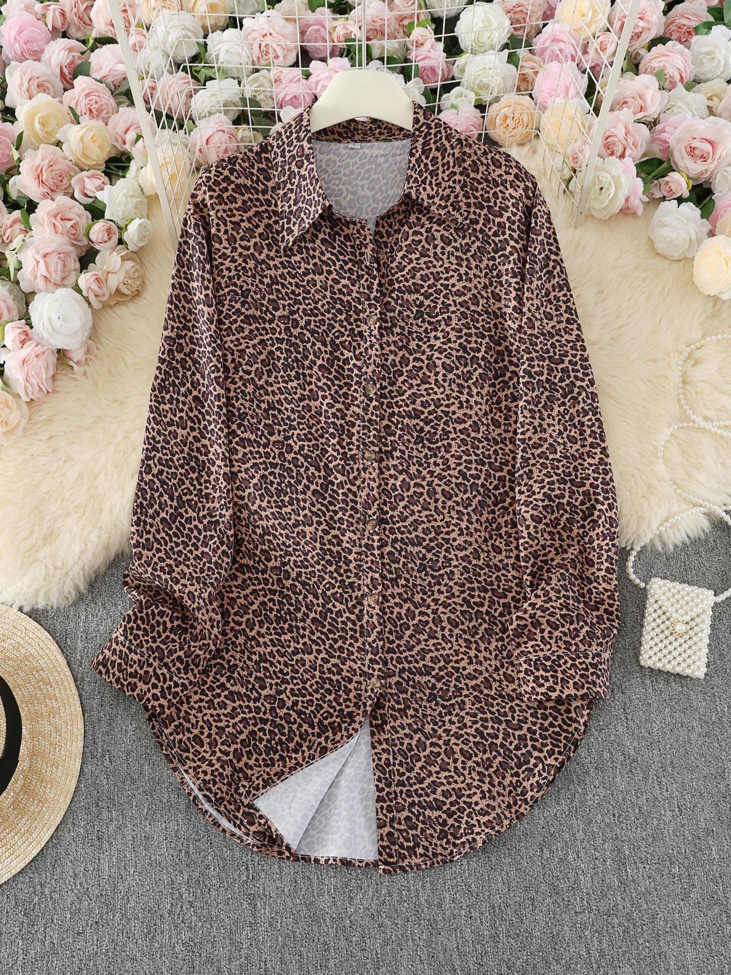 AliExpress casual elegant women's floral floral print shirts, loose shirts, long-sleeve shirts