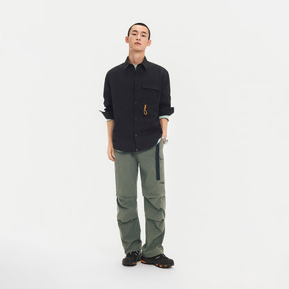 PONY 25 spring new men's outdoor detachable breathable loose long sleeve shirt 251M2FS01