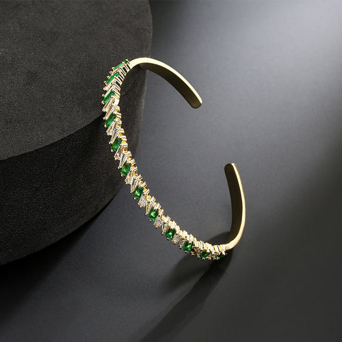 Cross-border European and American fashion full diamond marqueseye opening bracelets, adjustable latriche opening light luxury elegant factory wholesale