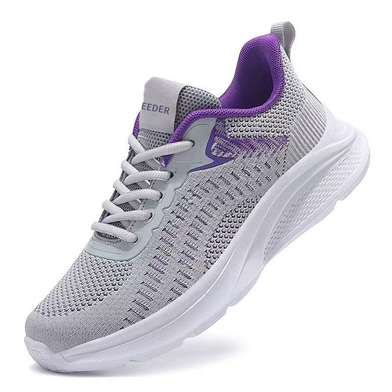 New flying weave four seasons sneakers, casual shoes, women's fashion single shoes, running shoes, cross-border wholesale