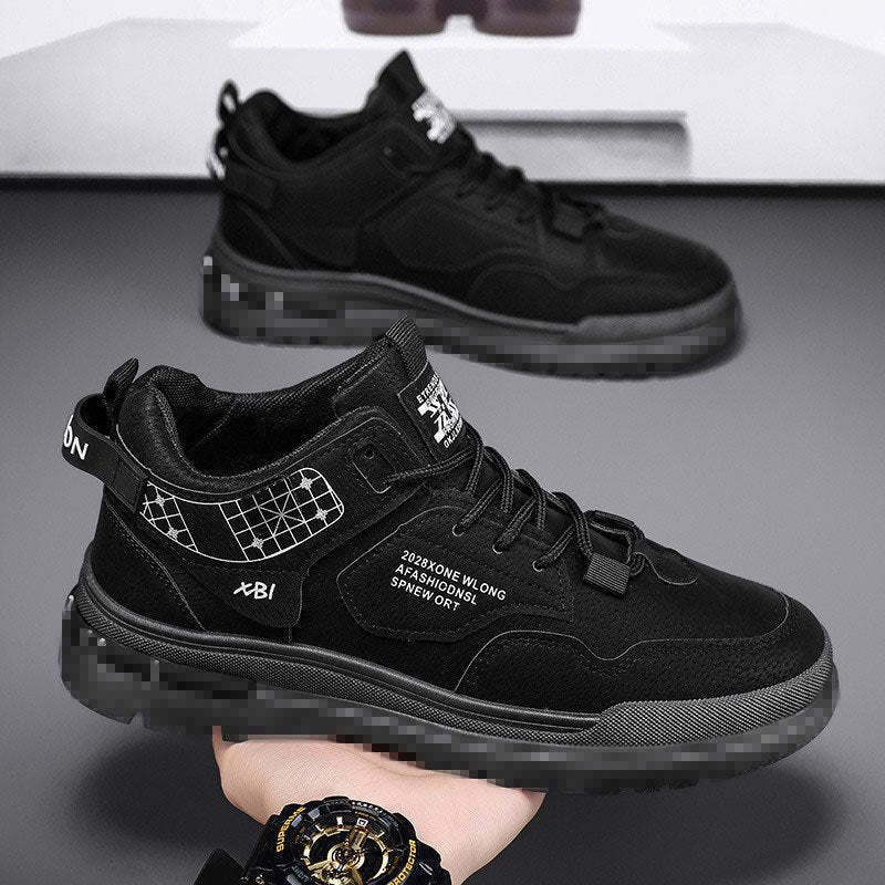 High-top boots 2026 spring new wear-resistant workwear non-slip men's hiking casual shoes, versatile outdoor height-increasing shoes