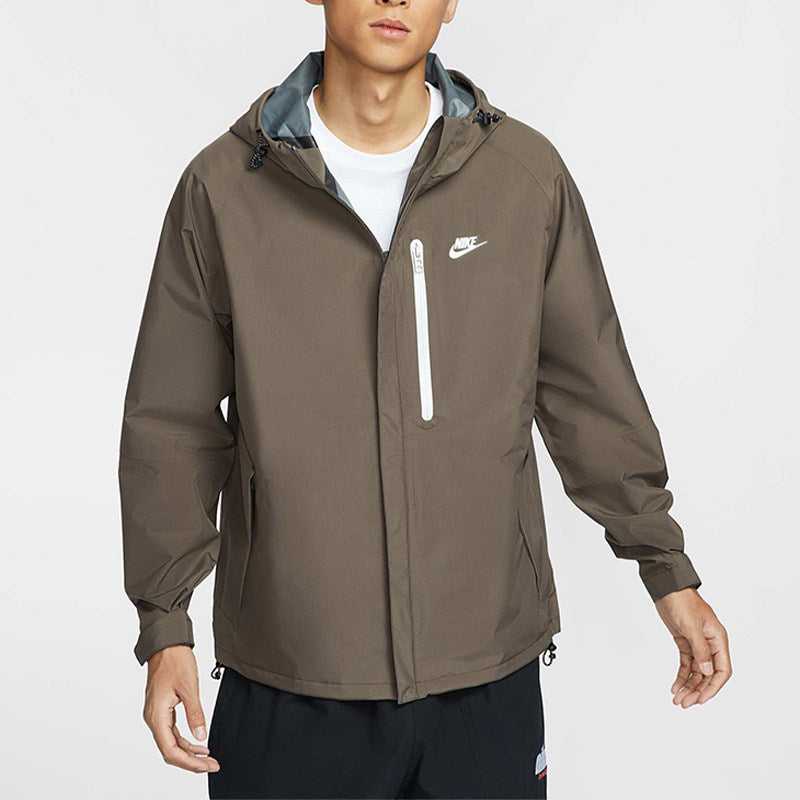 NIKE Men's Hooded Woven Athleisure Loose Breathable Jacket Jacket DM5500-010-334